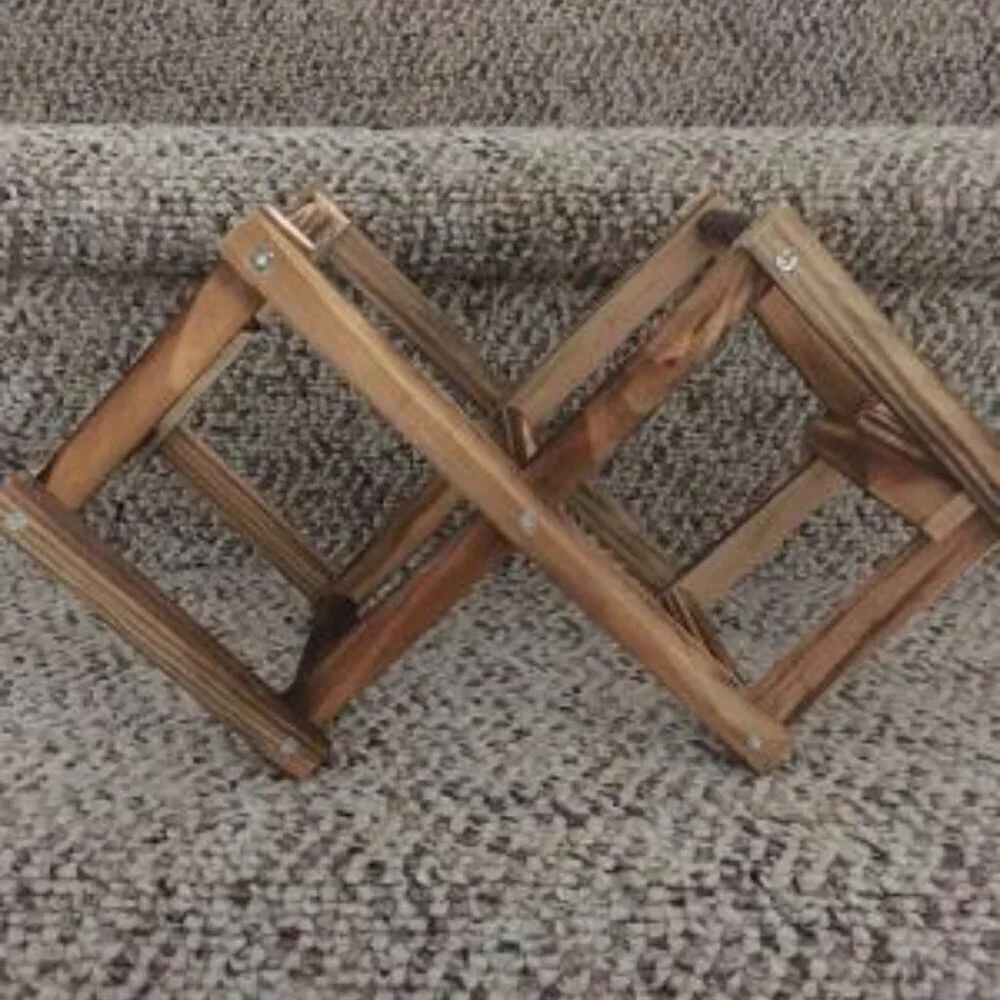 3 Bottle Rustic Wood Look Wine Rack. NWOT